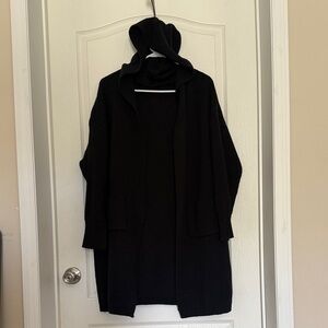 Cozy Black Hooded Sweater size 2X